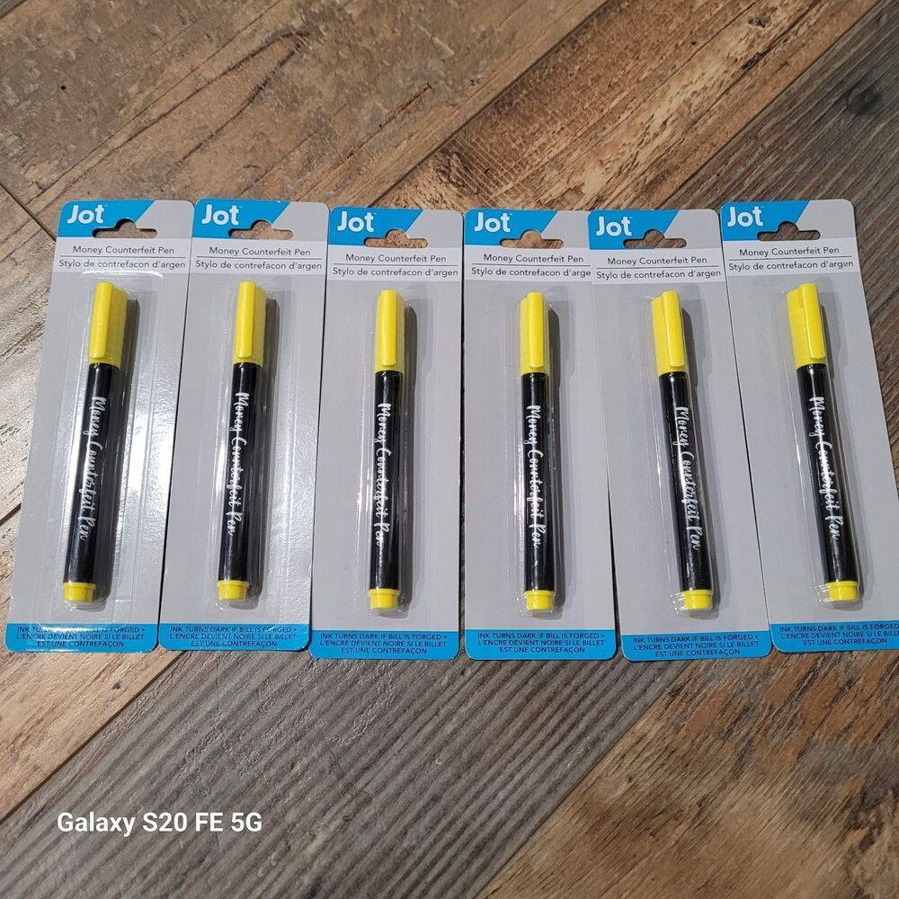 Counterfeit Money Detection Testing Pen -LOT of 6- by JOT B13